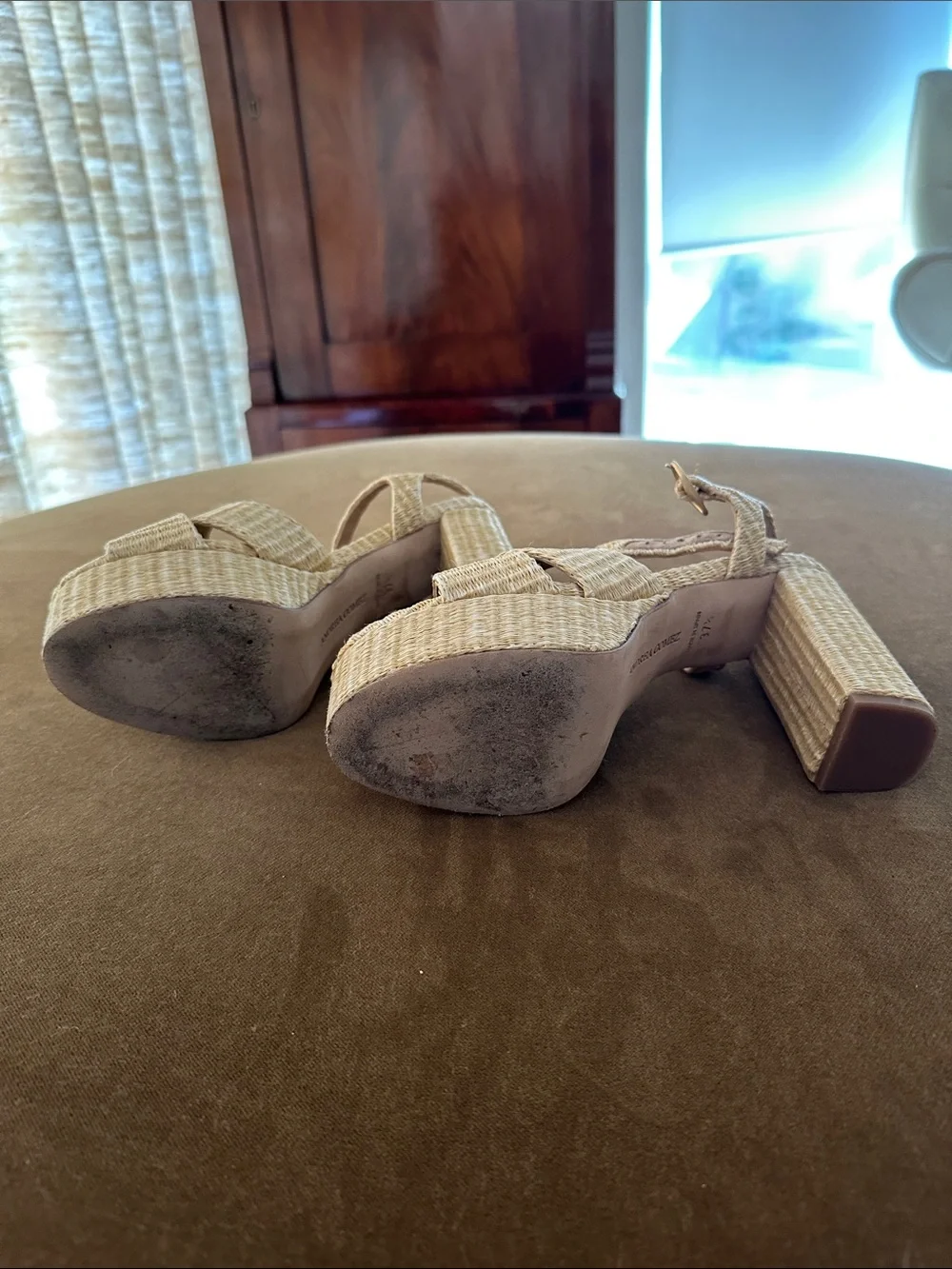 Andrea Gomez Bella Natural Raffia Platforms